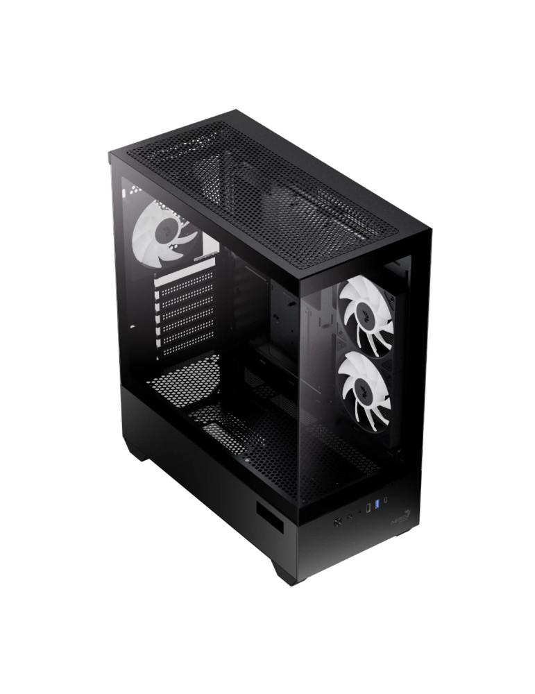 Кутия за компютър AeroCool P500D Digi-G-BK-v1, Middle Tower ATX, Tempered Glass, USB-C, 3x120mm A-RGB - ACCM-PN07033.11 - 3