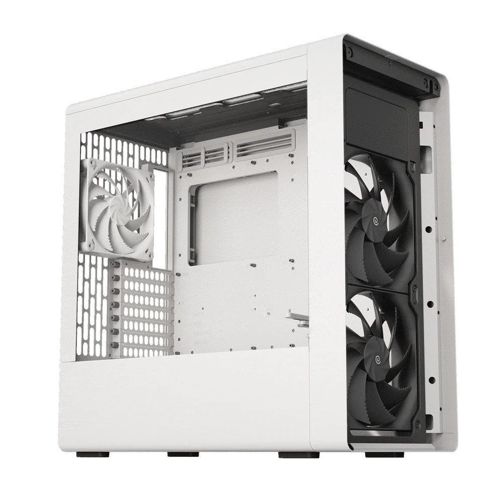 Кутия за компютър HAVN BF 360 Flow, Middle Tower E-ATX, Tempered Glass, 3x вентилатора, Бяла - HVN-CA-BF360-03 - 2
