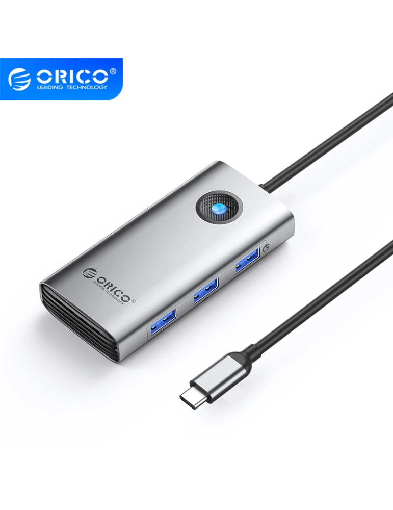 Докинг станция Orico PW11-6PR-GY-EP, USB-C, HDMI, 3x USB 3.0, LAN 1Gbps, PD100W - 1