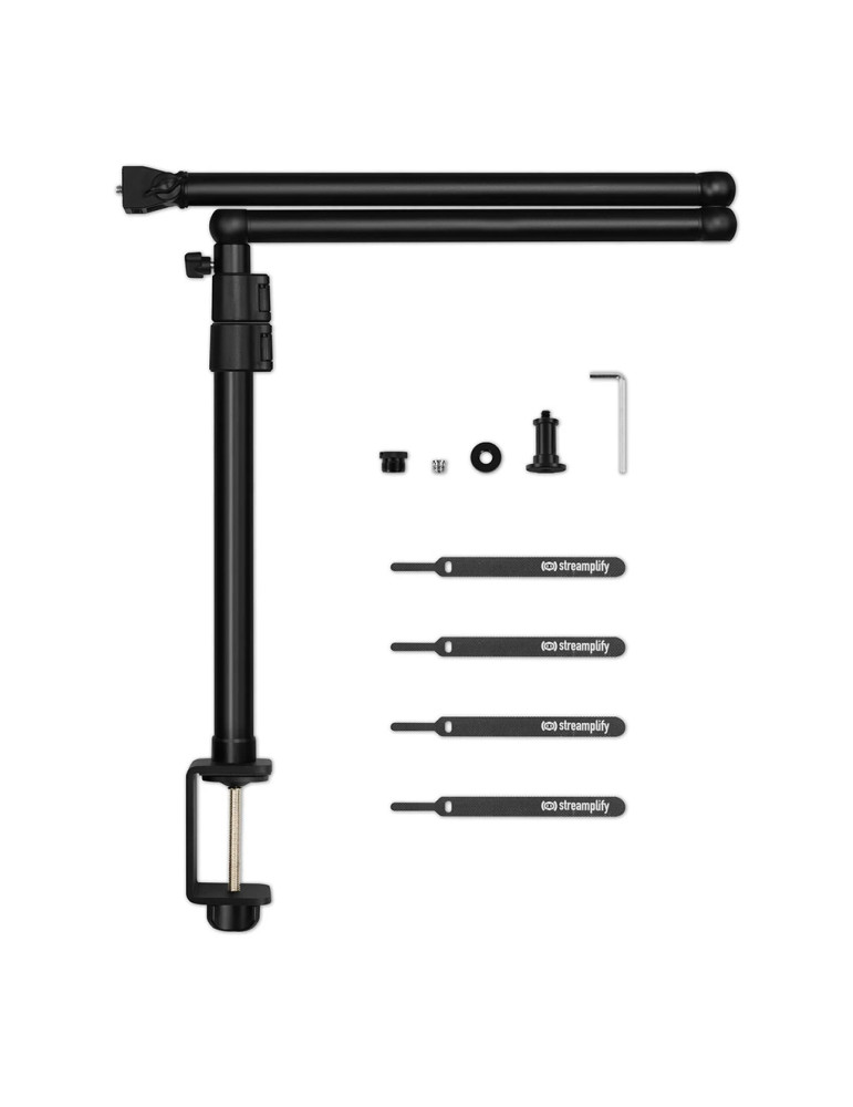 Стойка за микрофон Streamplify Mount Lift Light, 180° вертикално / 360° хоризонтално регулиране, 70см достъп, черна - SPOM-ML1LCM1.11 - 6