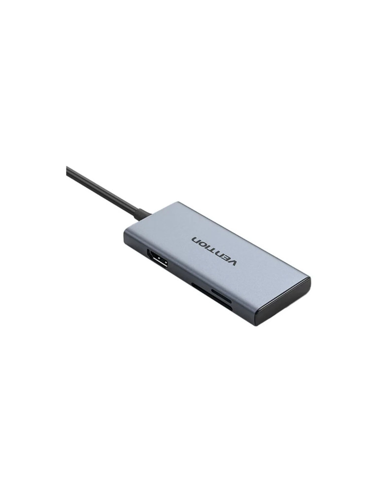 Докинг станция Vention Type-C TOOHB, 6-in-1 USB-C, HDMI, 3x USB 3.0, SD/TF, 4K 2160p 30Hz - 3