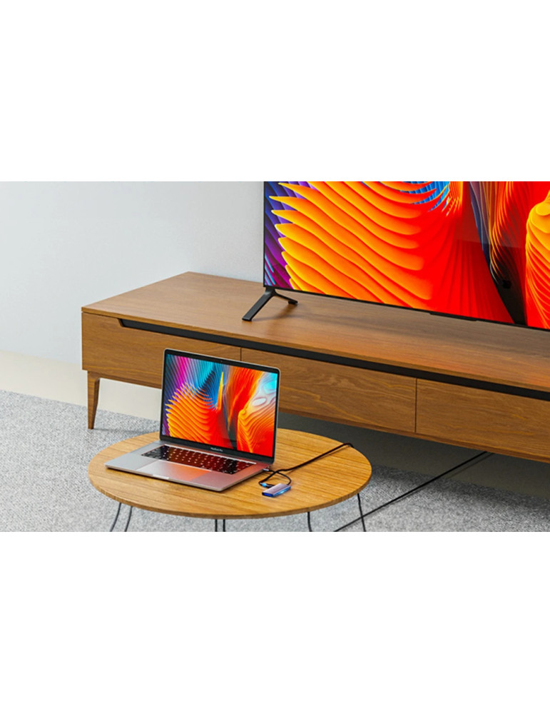 Докинг станция Vention Type-C TOOHB, 6-in-1 USB-C, HDMI, 3x USB 3.0, SD/TF, 4K 2160p 30Hz - 4