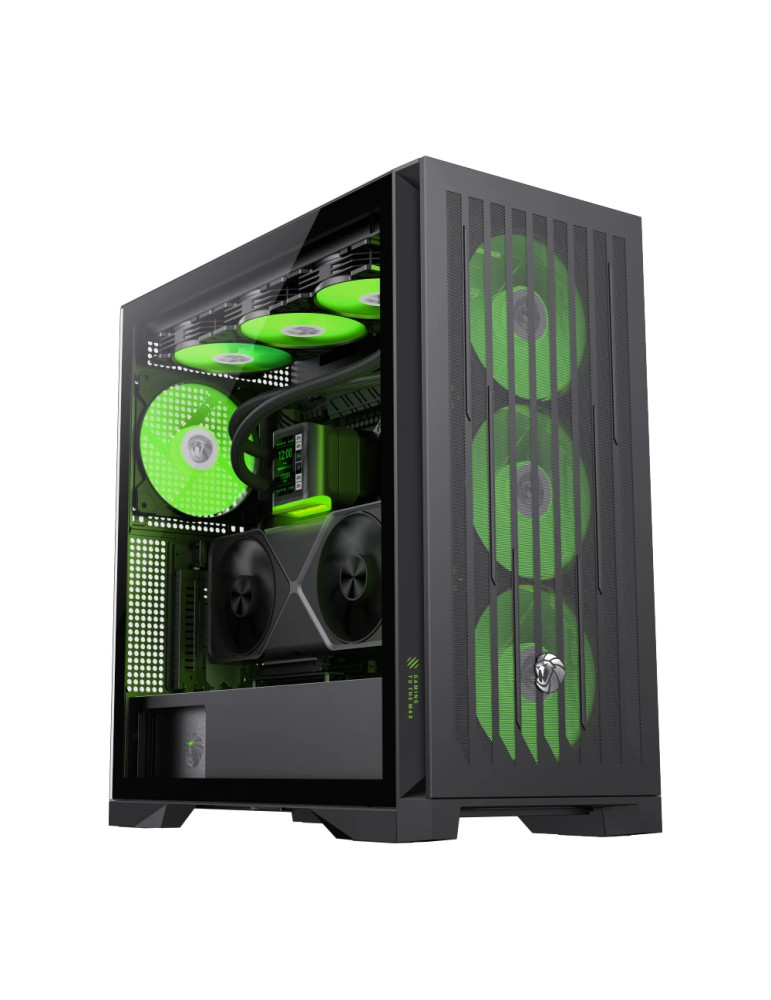 Кутия за компютър Gamemax Leader 2, Middle Tower EATX, Tempered Glass, Addressable RGB, 4x 140mm вентилатора, Type-C Gen 2 - 9101-0900R0001 - 3