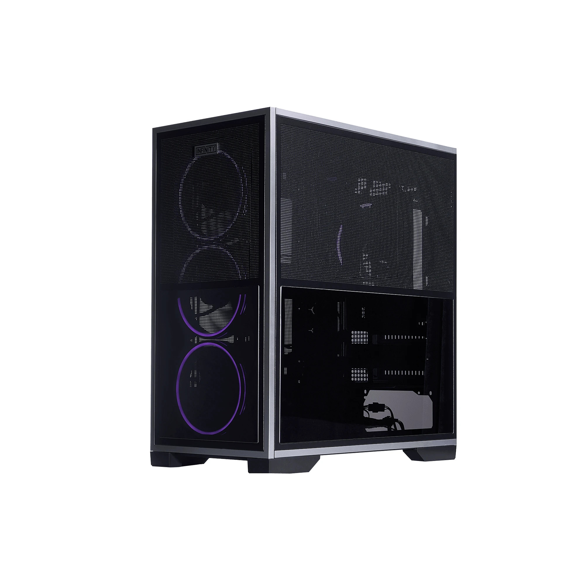 Кутия за компютър 1stPlayer IF8 Black, Middle Tower EATX, 4x140mm A-RGB вентилатори, Tempered Glass, USB-C - IF8-BK-4FO7-14 - 6