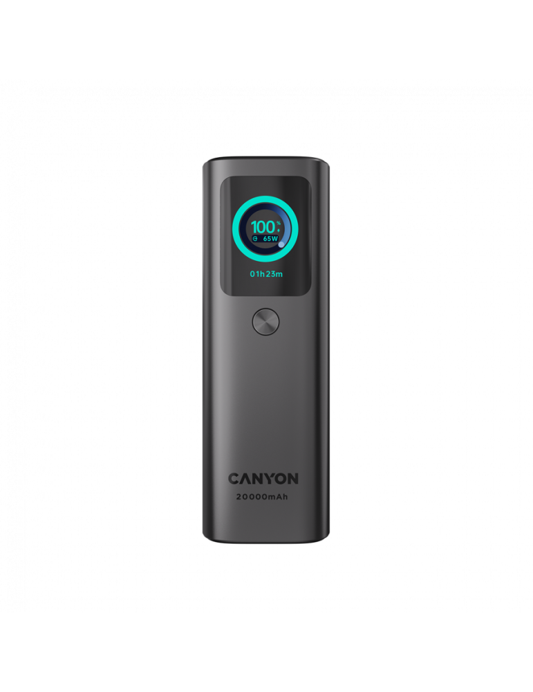 Външна батерия CANYON OnPower 265, 20000mAh 165W USB-C, Алуминий Тъмно сив - CNS-CPB265DG - 3