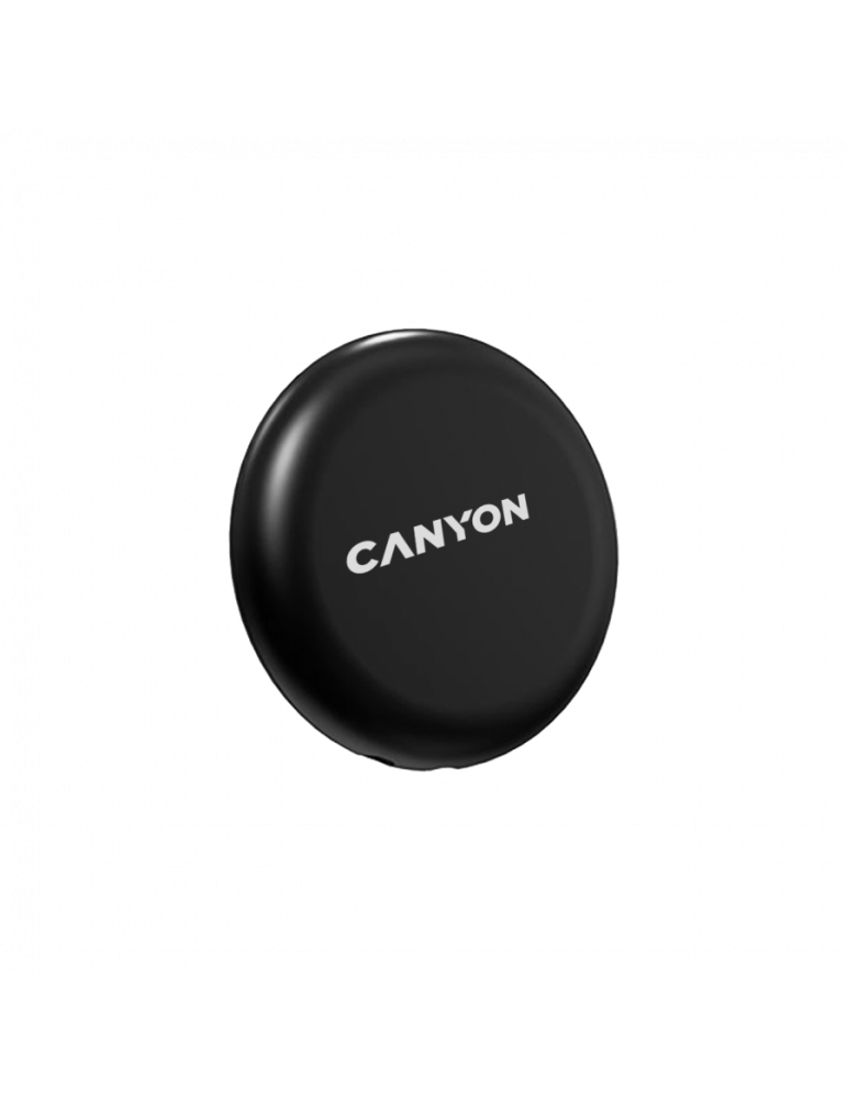 Тракер за ключове, чанти, домашни любимци и багаж CANYON ONTAG 1 iOS, 32x32x8мм, CR2032 батерия 220mAh, IP66, черен - 5291485017156 - 3