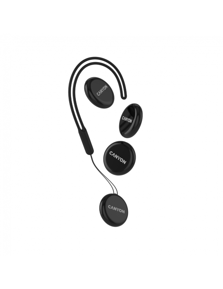 Тракер за ключове, чанти, домашни любимци и багаж CANYON ONTAG 1 iOS, 32x32x8мм, CR2032 батерия 220mAh, IP66, черен - 5291485017156 - 5