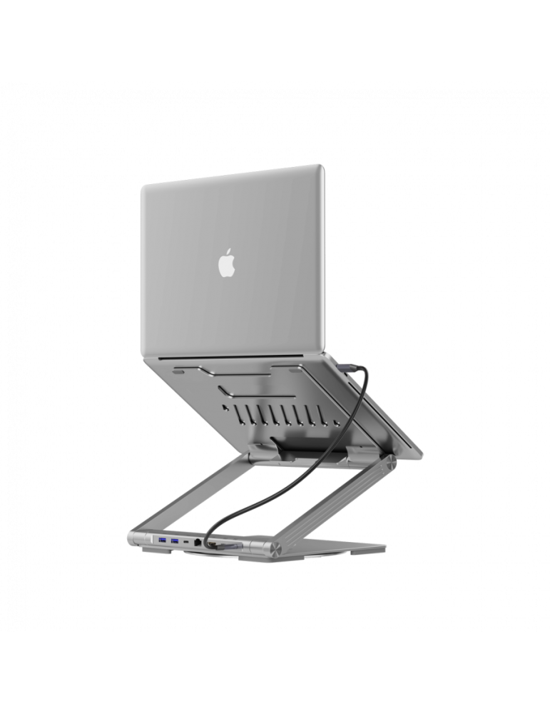 Стойка за лаптоп с докинг станция CANYON HUSB332A, USB Type-C hub, 1x HDMI, 2x USB 3.0, 1x USB-C 3.0, 1x RJ45 Gigabit, Power Delivery 100W, 1m кабел - CNS-SDS2 - 5