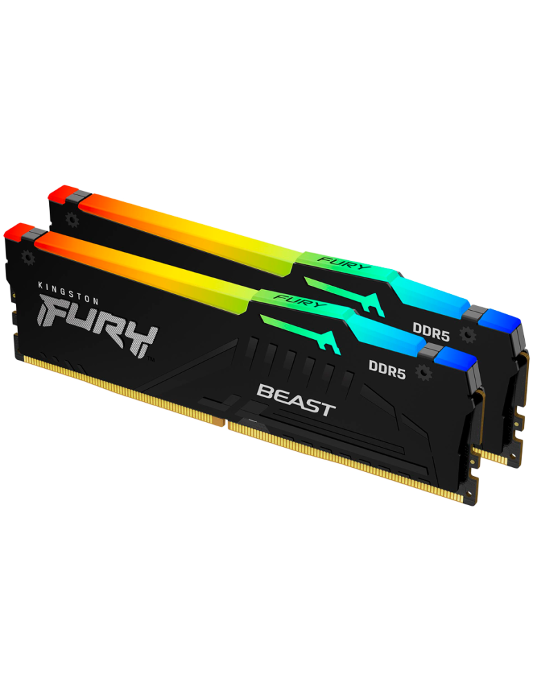 RAM памет Kingston Fury Beast 64GB(2x32GB) DDR5 5600MHz CL36 - KF556C36BBE2AK2-64 - 1