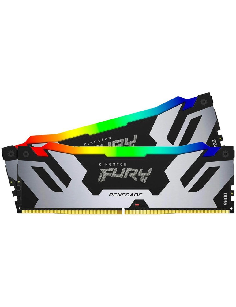 RAM памет Kingston Fury Renegade RGB 96GB(2x48GB) DDR5 6000MHz CL32 DIMM, XMP 3.0 - KF560C32RSAK2-96 - 1