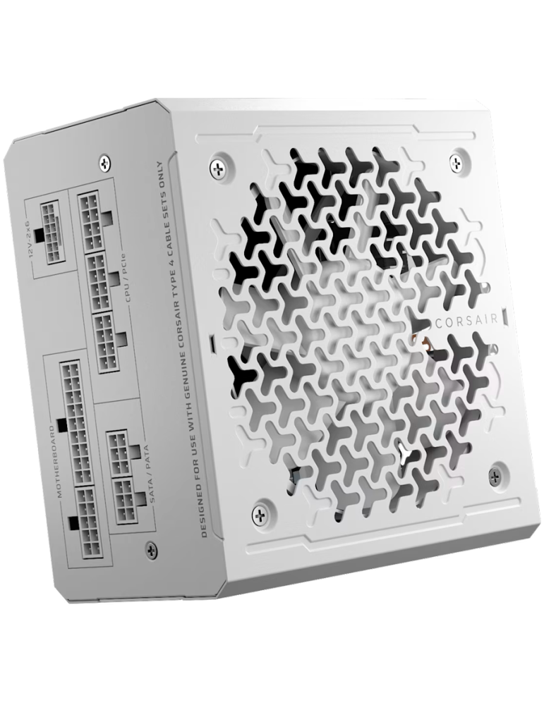 Модулно захранване CORSAIR RM1000e, 1000W, 80 Plus Gold, Fully Modular, White - CP-9020294-EU - 1