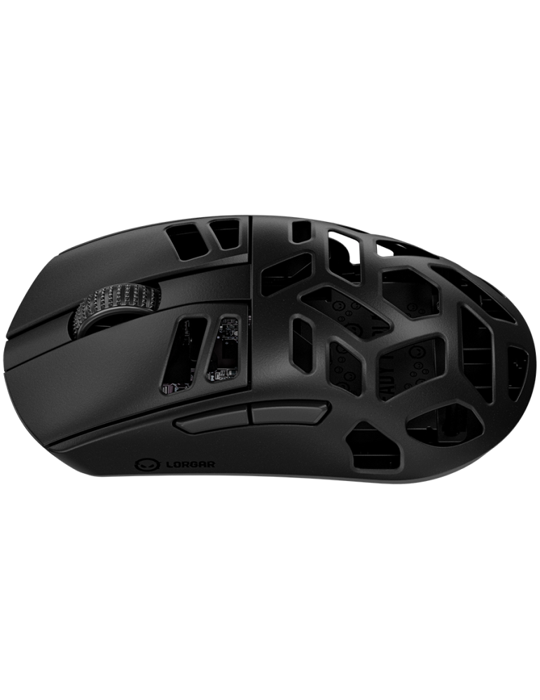 Безжична геймърска мишка LORGAR MSE90W, Безжична, 26000 DPI, 7 бутона, 500h батерия, Магнезиево тяло - LRG-MSE90W-BK - 3