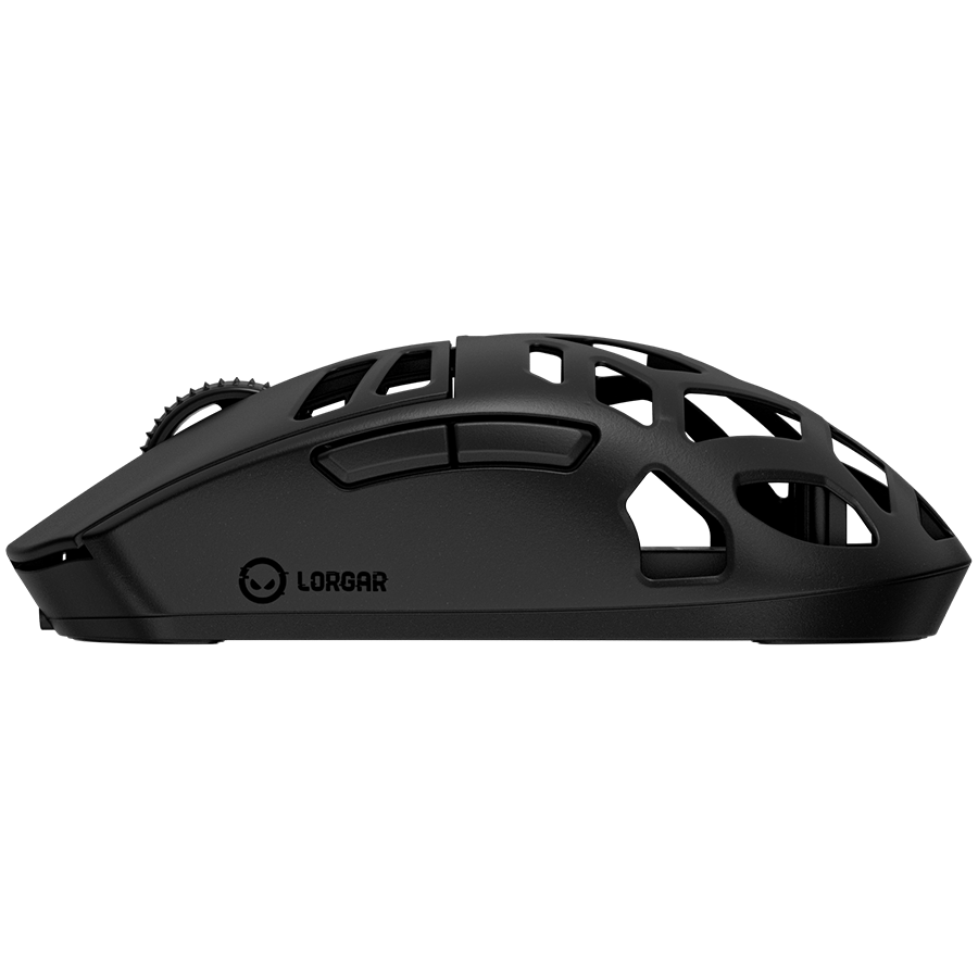 Безжична геймърска мишка LORGAR MSE90W, Безжична, 26000 DPI, 7 бутона, 500h батерия, Магнезиево тяло - LRG-MSE90W-BK - 4