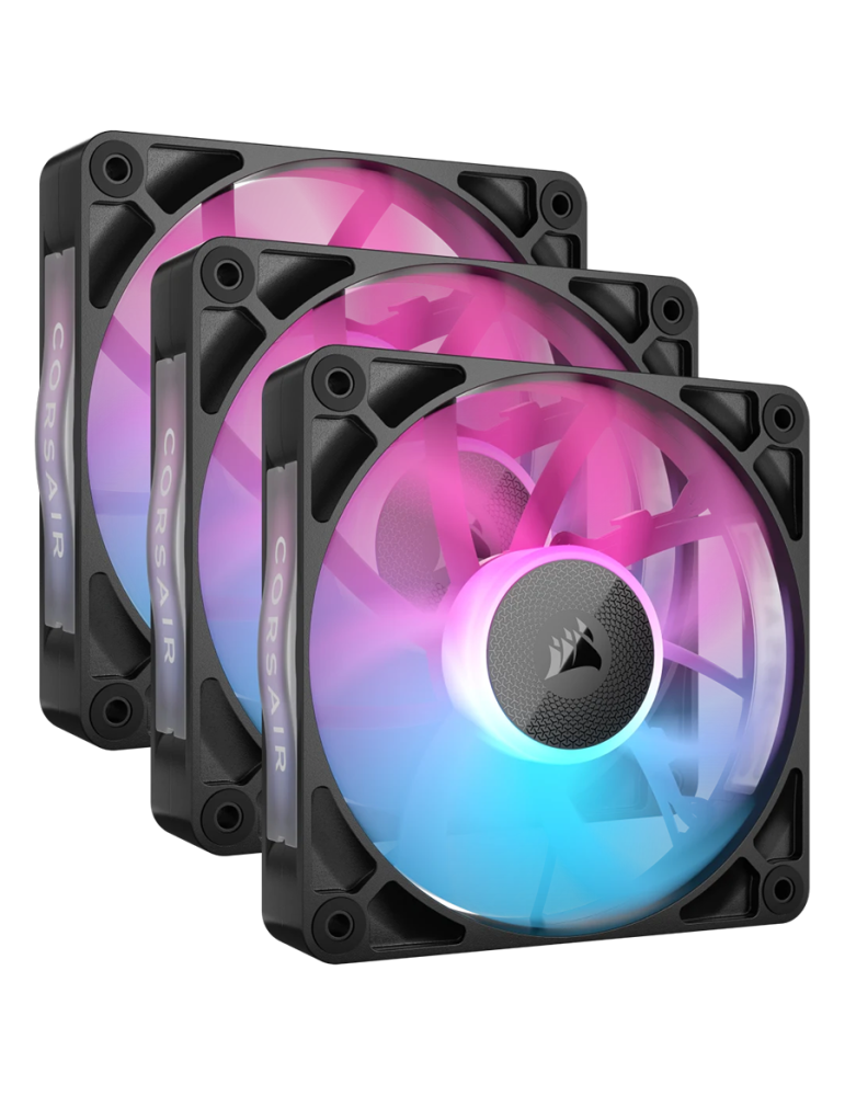 Комплект вентилатори CORSAIR RX RGB iCUE LINK RX120, 120mm, 3x комплект, PWM Control, RGB LED - CO-9051018-WW - 1
