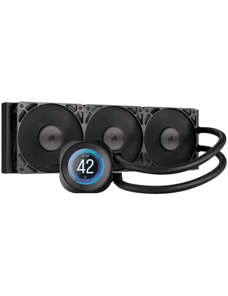 Водно охлаждане за процесор CORSAIR Nautilus 360 LCD, 360mm, LCD дисплей, Socket AM4/1700/AM5/1851 - CW-9061033-WW - 1