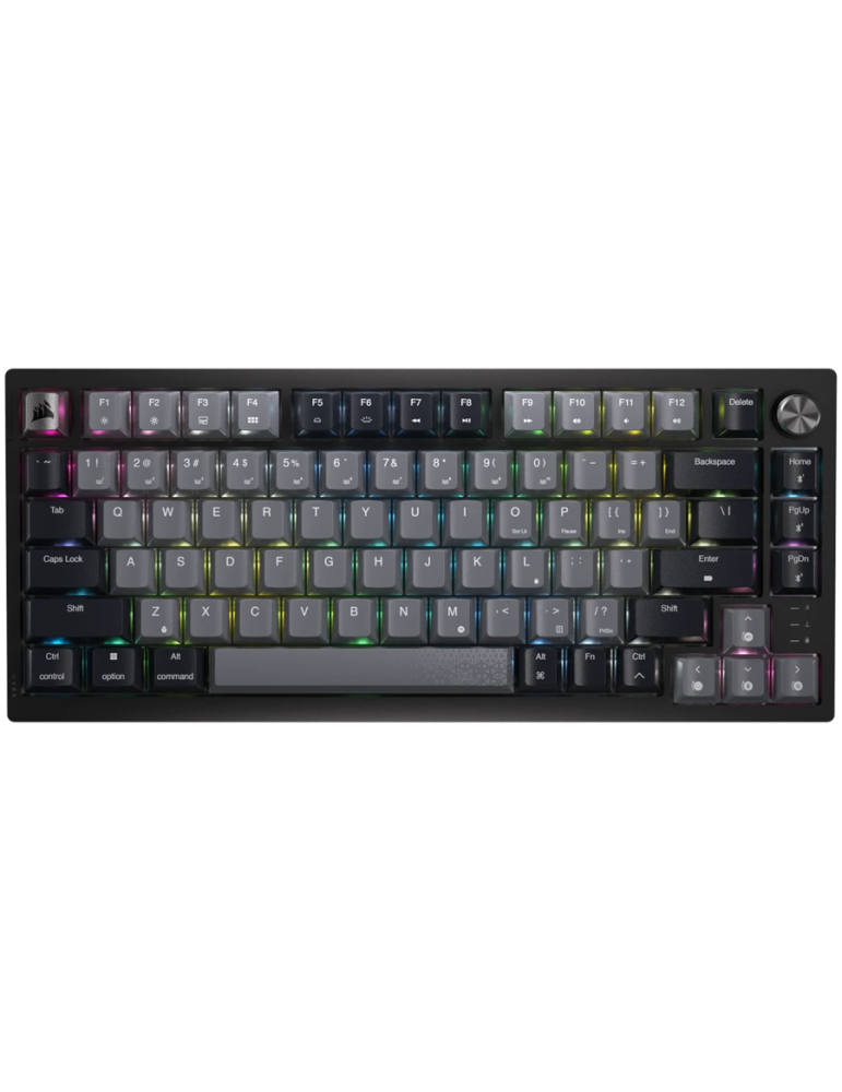 Bluetooth механична клавиатура CORSAIR K65 Plus Wireless, 75% механична, RGB подсветка, безжична - CH-91D401L-NA - 1