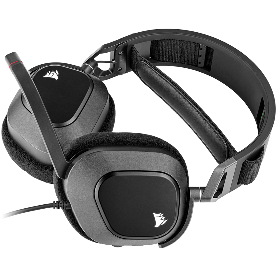 Геймърски слушалки CORSAIR HS80 RGB USB, 7.1 Surround, 50mm, USB 2.0, Carbon - CA-9011237-EU - 3