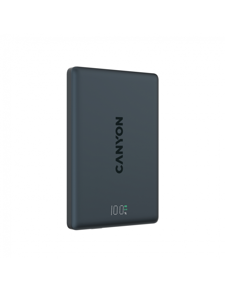 Външна батерия CANYON OnPower 500, 5000mAh, 20W PD, MagSafe, Алуминий - CNS-CPB500B - 4
