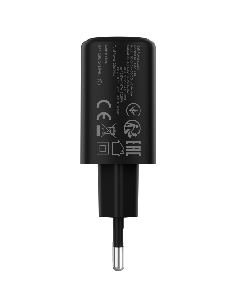 Захранващ адаптер CANYON OnCharge 200, 20W USB-C, PD/PPS, EU - CNE-CHA200-11 - 3