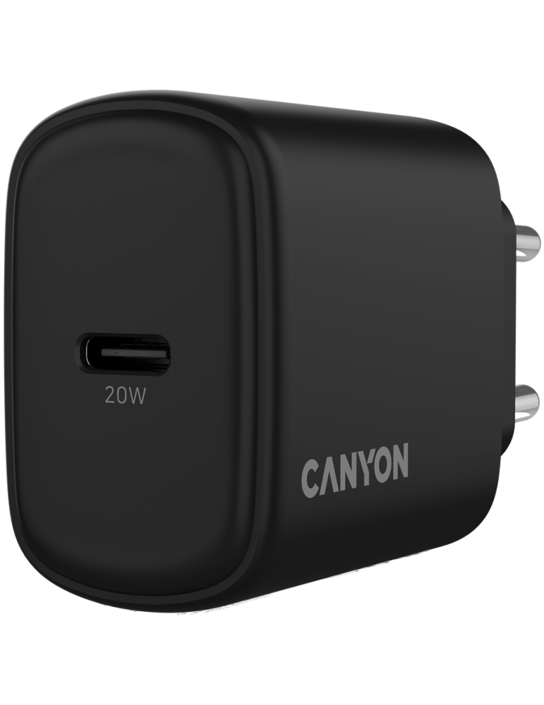 Захранващ адаптер CANYON OnCharge 200, 20W USB-C, PD/PPS, EU - CNE-CHA200-11 - 5