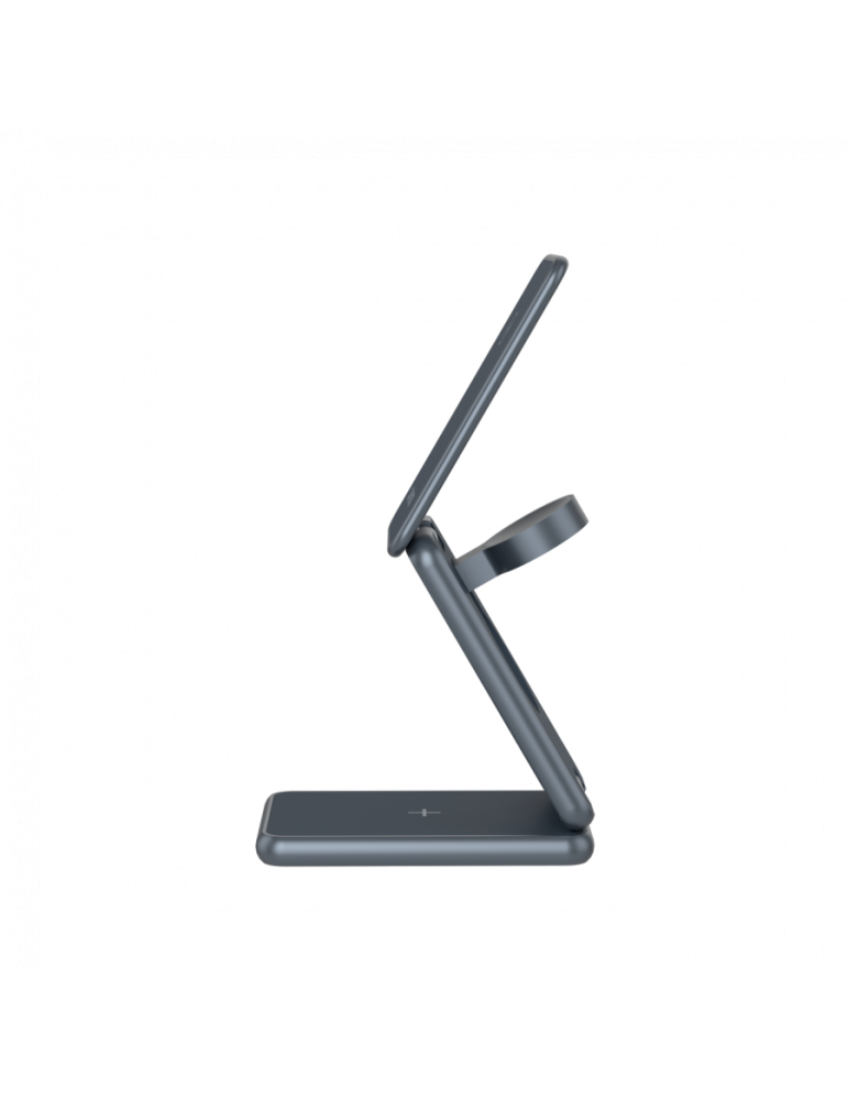 Безжично зарядно CANYON OnCharge 309, 15W 3в1 Foldable, USB-C, Метал - CNS-WCS309M - 6