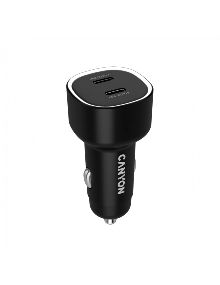 Зарядно за автомобил CANYON OnDrive 60 PD, 60W, 2x USB-C, черна - CNE-CCABR3CC - 3