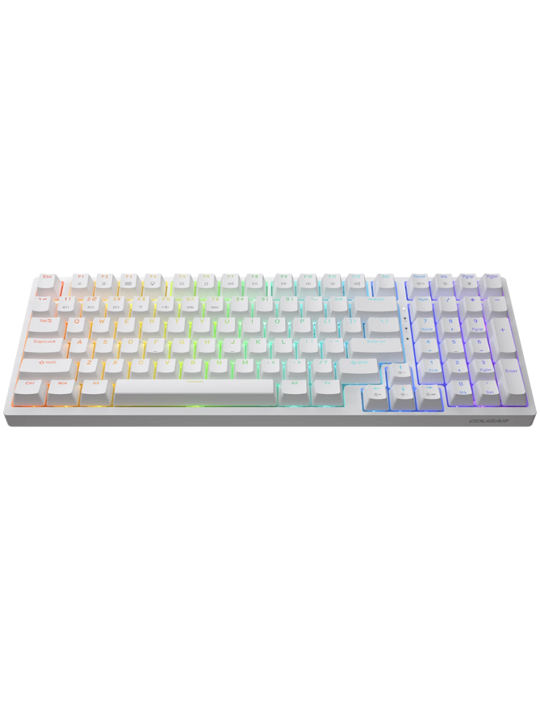 Bluetooth механична геймърска клавиатура COUGAR Ultimus Pro, механична, Bluetooth/USB, RGB подсветка, бяла - CGR-NM1MW-ULP - 2