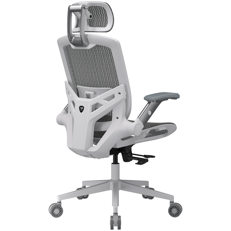 Геймърски стол COUGAR Specter One, Мрежа, Бял, Газов асансьор класс 4, Регулируема облегалка 90-135°, 2D подлакътници, Макс. 120кг - CGR-SPO-WHW - 4