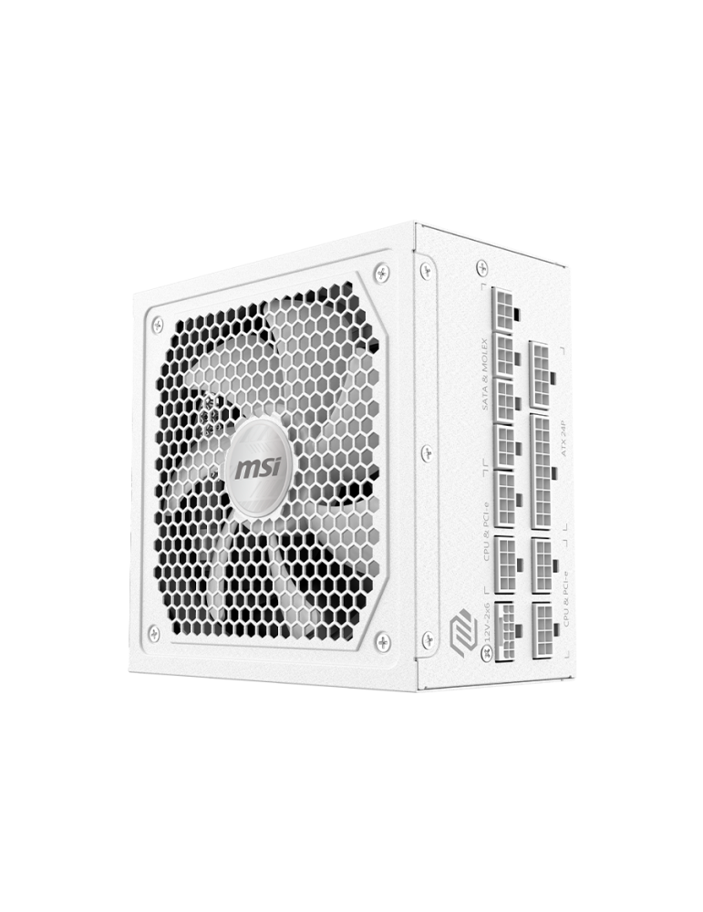Модулно захранване MSI MAG A1000GL PCIE5 WHITE 1000W, 80 Plus Gold, Modular - 4711377357104 - 1