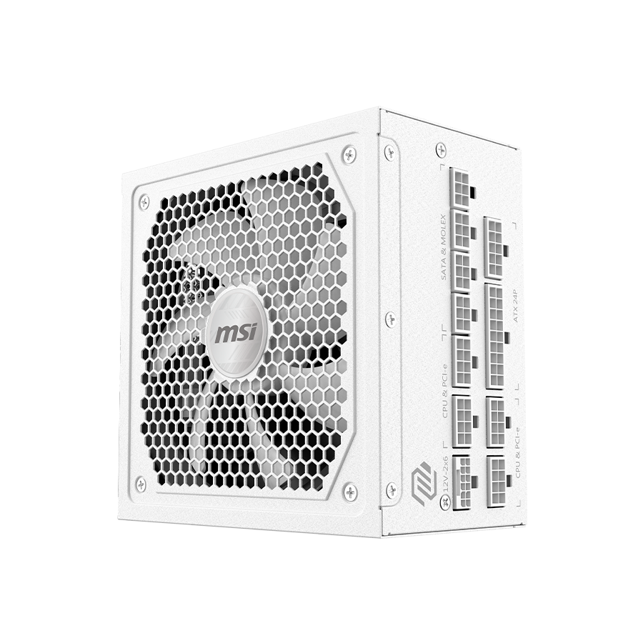Модулно захранване MSI MAG A1000GL PCIE5 WHITE 1000W, 80 Plus Gold, Modular - 4711377357104