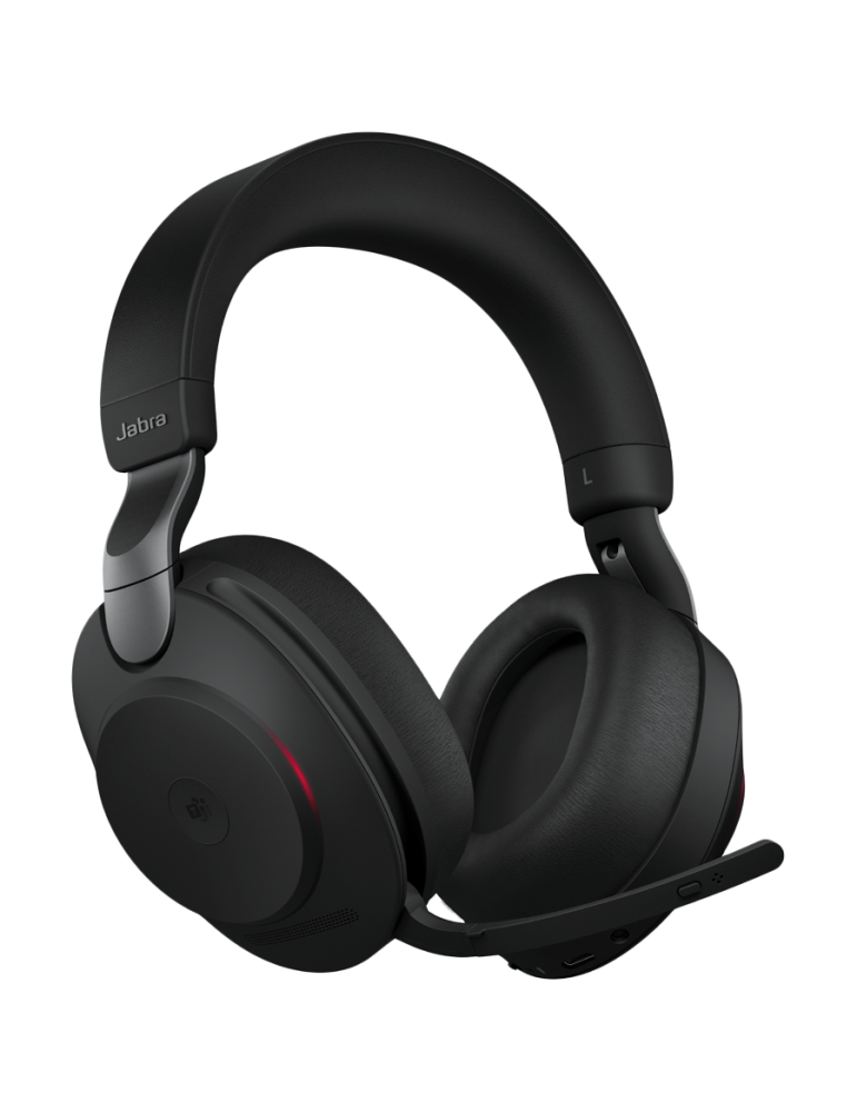 Професионални безжични слушалки Jabra Evolve2 85 Link380c MS, безжични, активна шумоизолация ANS, микрофон, черни - 28599-999-899 - 1