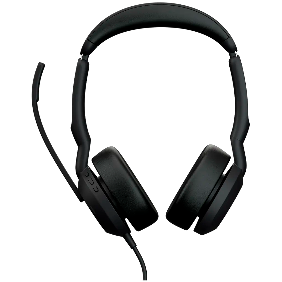 Професионални бизнес слушалки с активно шумопотискане JABRA Evolve2 50, Стерео, USB-C/USB-A, ANC, Черни - 25089-999-799 - 1