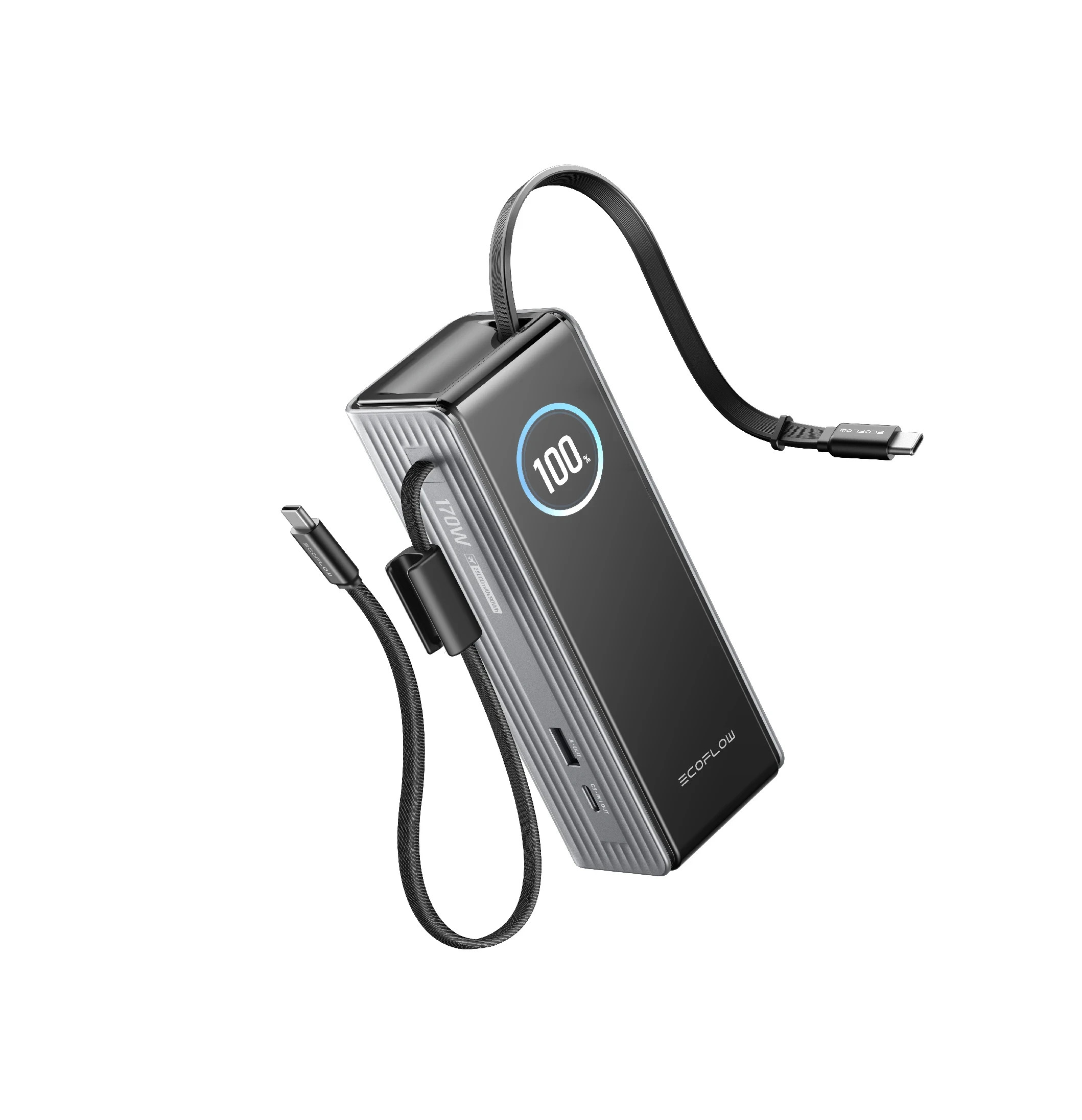 Преносима батерия Ecoflow Rapid 25K, 25000mAh, 170W, USB-C, вграден кабел, TFT дисплей - RAPID25K - 7