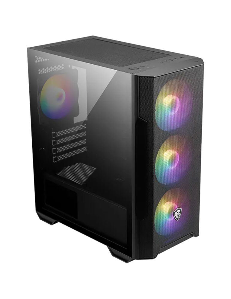 Кутия за компютър MSI MAG FORGE M100R, Midi Tower M-ATX, 4x 120mm ARGB вентилатора, Закалено стъкло - 4719072932220 - 1