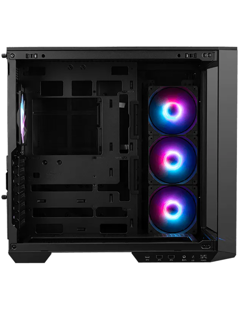 Кутия за компютър MSI MAG PANO 100R PZ, Midi Tower ATX, 4x 120mm ARGB вентилатори, Tempered Glass, черна - 4711377231565 - 2