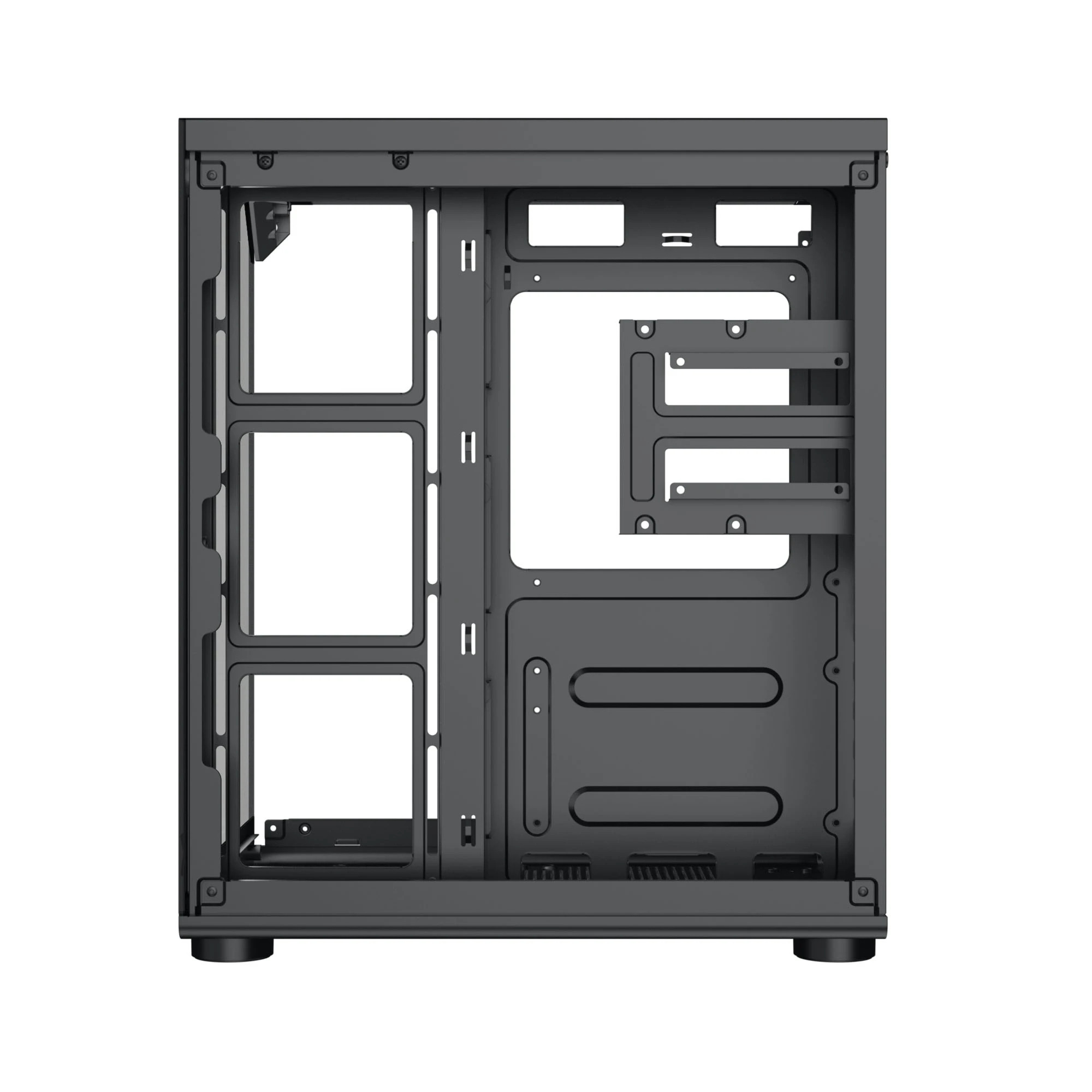 Компютърна кутия Xigmatek Aqua Compact, ATX/Mini-ITX/mATX, Middle Tower, Tempered Glass, 4x 120mm ARGB вентилатора - 7