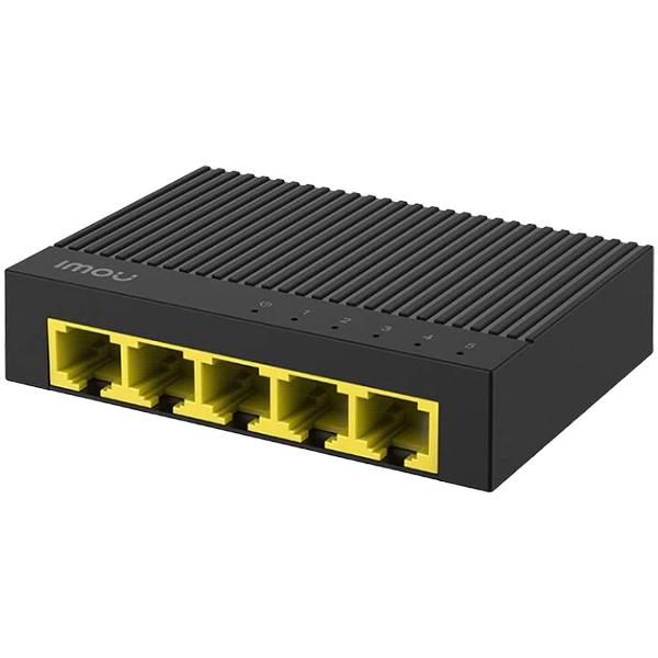 Суич IMOU 5-port Gigabit, 5x Gigabit Ethernet RJ-45, unmanaged - SG105C - 1