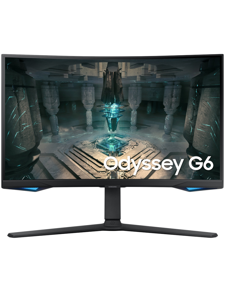 Монитор Samsung Odyssey G6 27" LS27BG650EUXEN, 27" VA 2560x1440 240Hz, 1ms GTG, Curved 1000R, WiFi/Bluetooth, Вградени говорители - 1