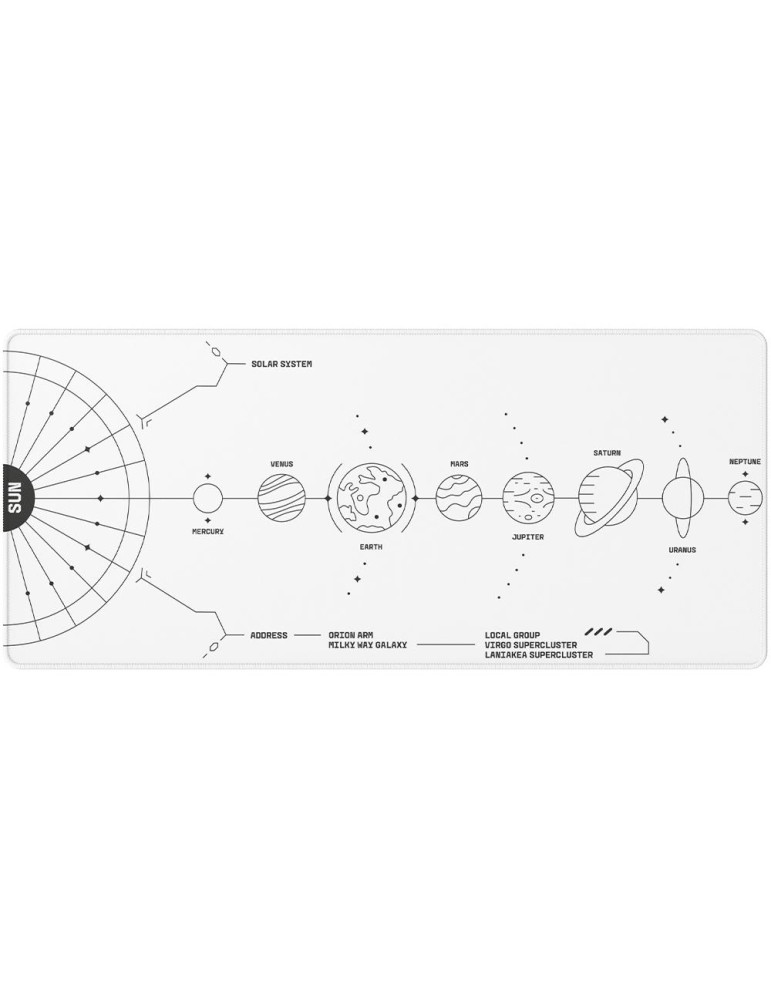 Геймърска подложка Dark Project Terra Nova White XL, 900x400x4mm - DPMP_NOVA_WHITE_XL - 1