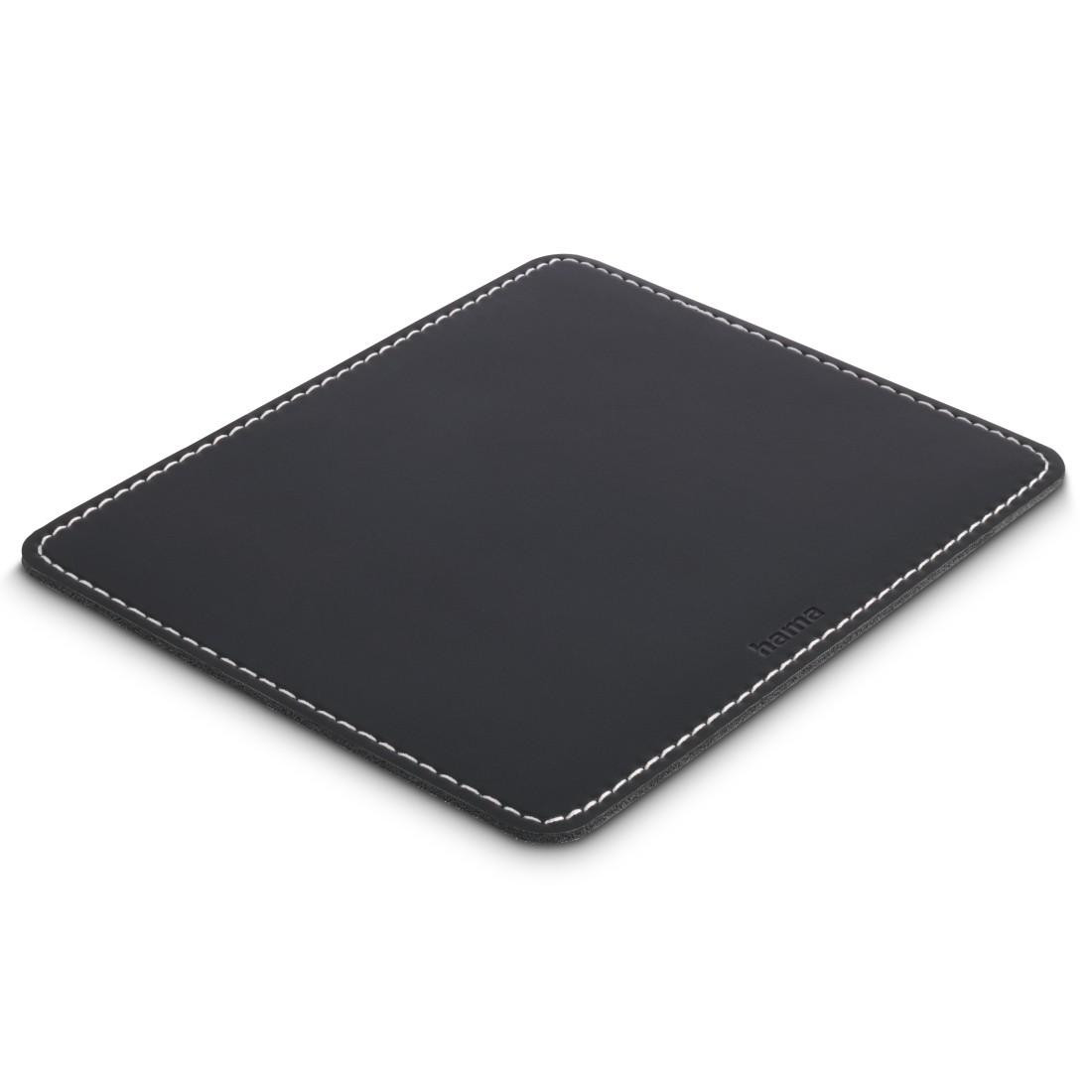 Подложка за мишка HAMA Leather look, 220x180x3mm, Черна, Полиуретан/Каучук - HAMA-126856 - 2
