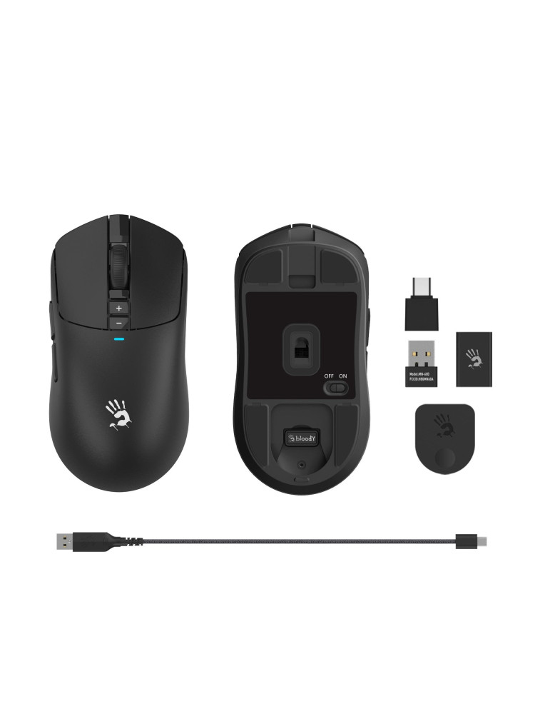 Безжична gaming мишка Bloody R72 Pro, Безжична, 6+1 бутона, PixArt PAW 3395 26000 DPI, 2.4G Wireless - A4-MOUSE-R72PRO - 2