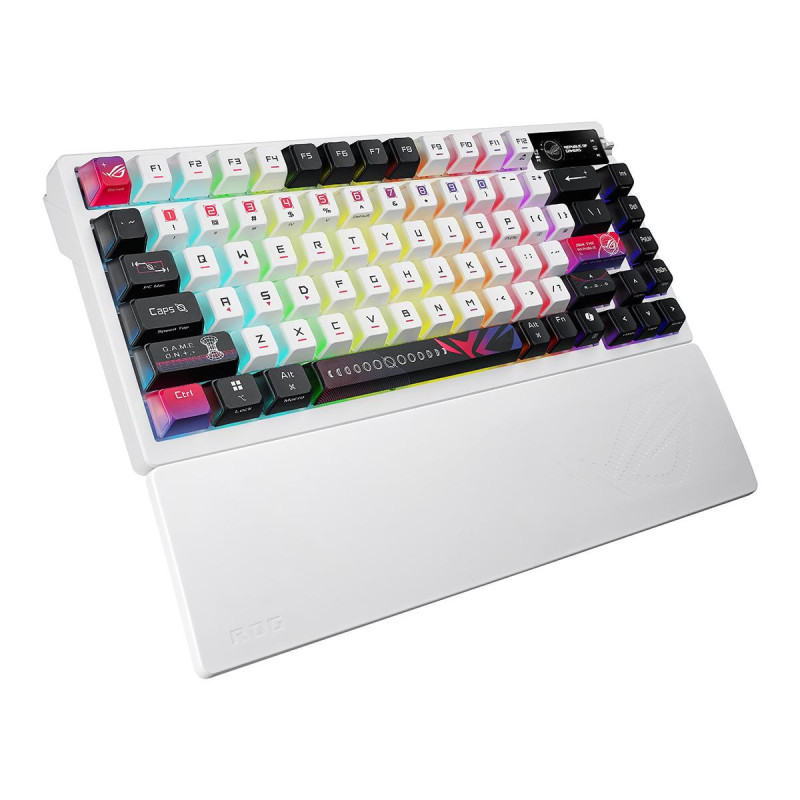 Bluetooth гейминг клавиатура ASUS ROG Azoth X, Механична, Безжична (USB/Bluetooth/RF 2.4GHz), RGB подсветка, Високо профилни бутони - 90MP044F-BKUA30 - 5