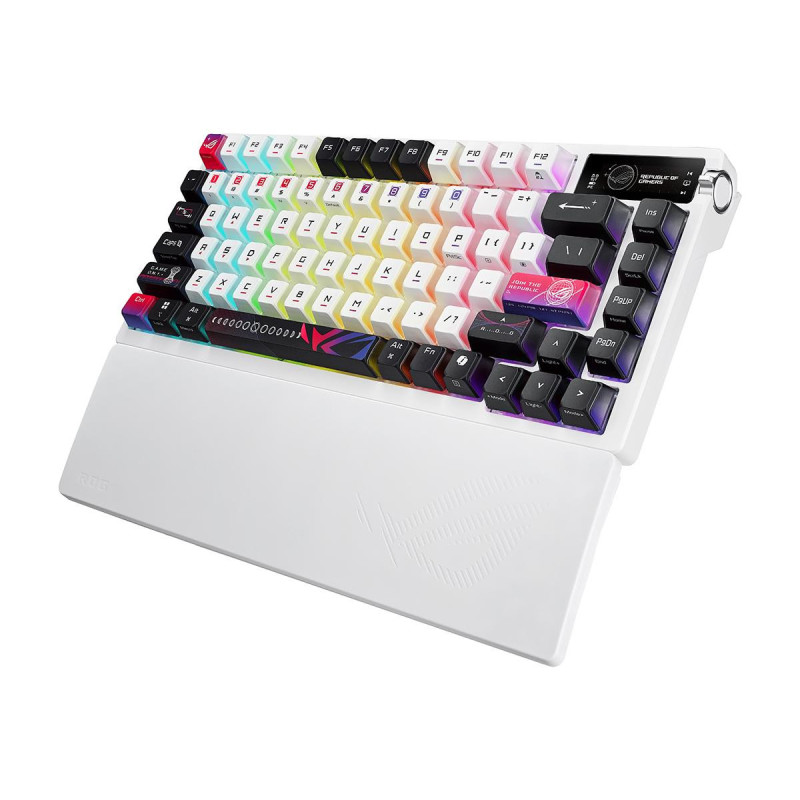 Bluetooth гейминг клавиатура ASUS ROG Azoth X, Механична, Безжична (USB/Bluetooth/RF 2.4GHz), RGB подсветка, Високо профилни бутони - 90MP044F-BKUA30 - 6