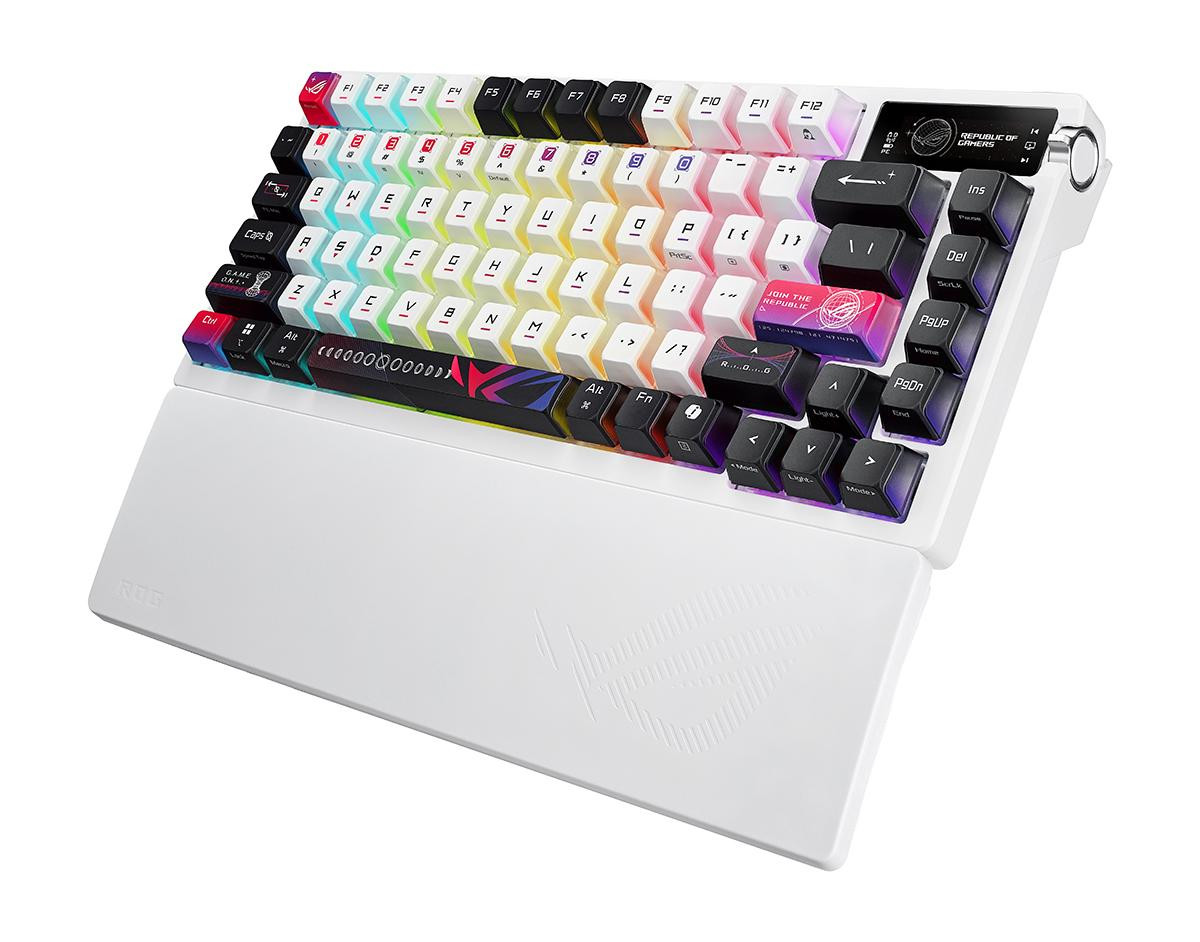 Bluetooth гейминг клавиатура ASUS ROG Azoth X, Механична, Безжична (USB/Bluetooth/RF 2.4GHz), RGB подсветка, Високо профилни бутони - 90MP044F-BKUA30 - 6