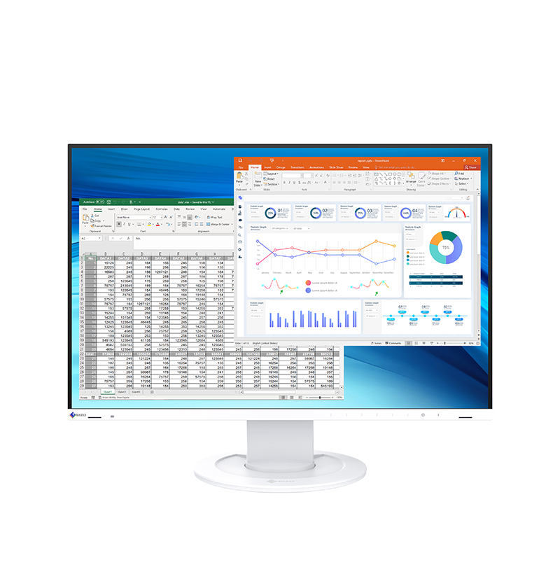 Монитор EIZO FlexScan EV2410R, 23.8" IPS 1920x1200, 5ms, 350cd/m² - EV2410R-WT - 1