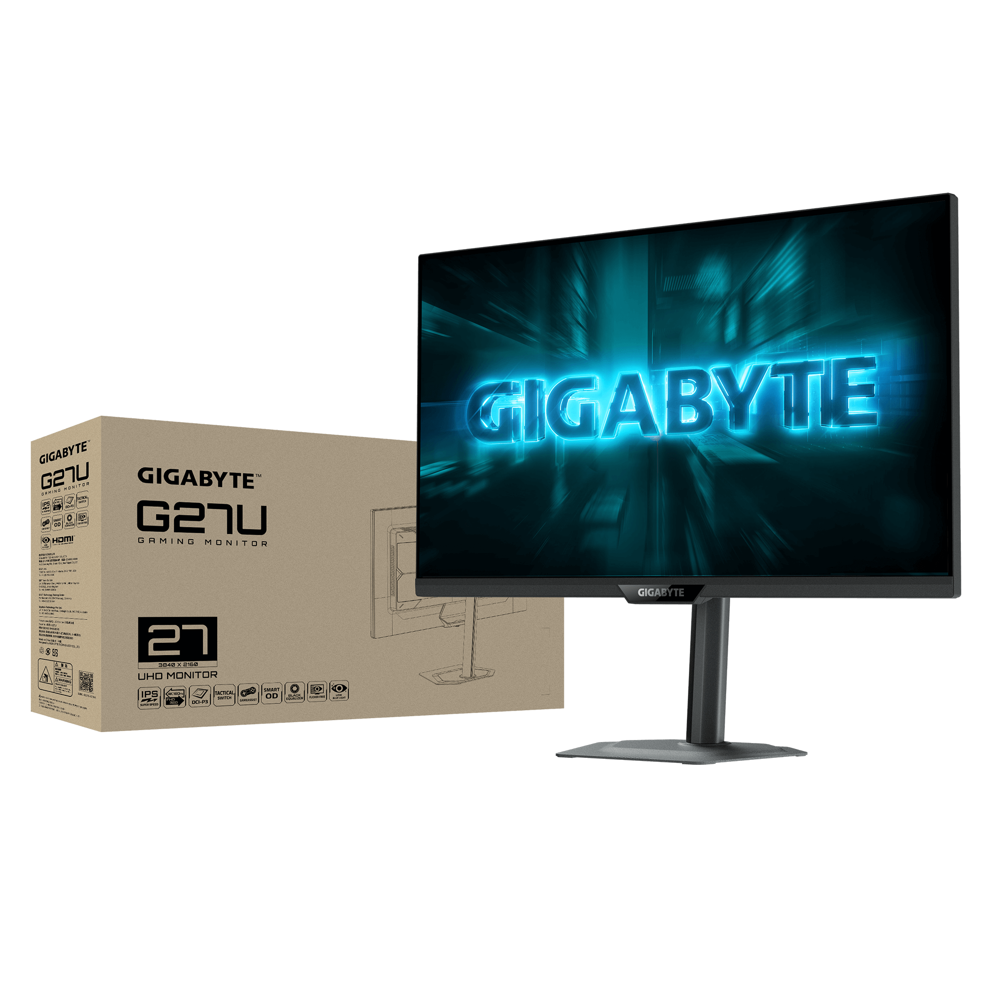 Монитор GIGABYTE G27U, 27" SS-IPS 3840x2160 320Hz, 1ms, HDR 400 - 6