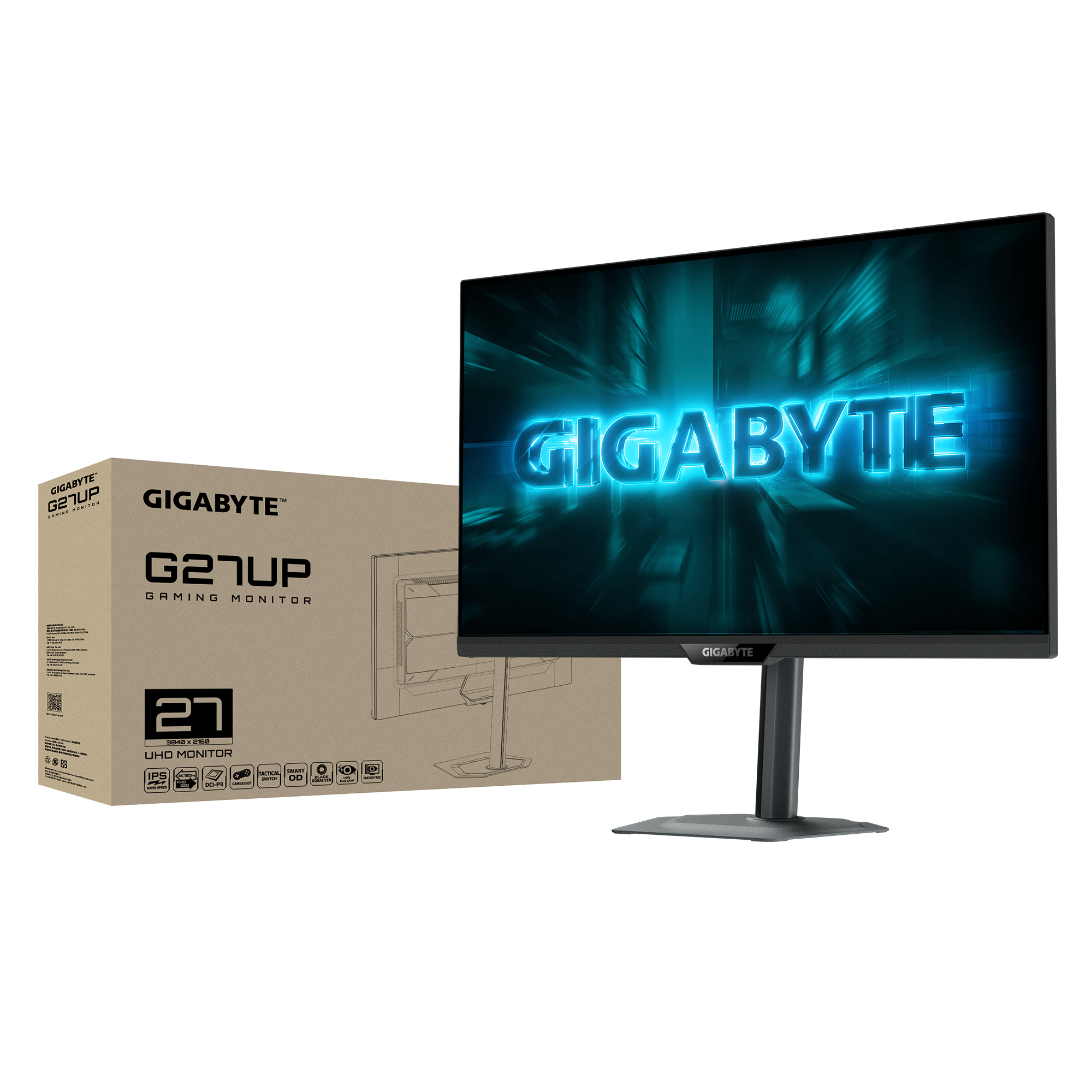 Монитор GIGABYTE G27UP, 27" SS-IPS 3840x2160 160Hz, 1ms, HDR10, G-SYNC Compatible - GA-MON-G27UP - 6