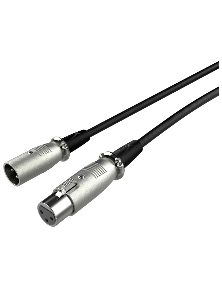 Аудио кабел HyperX XLR, XLR мъжко към XLR женско, 3м, черен - 6Z2B9AA - 3