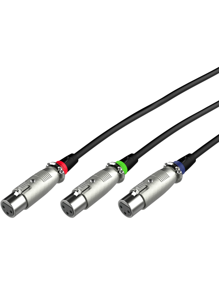 Аудио кабел HyperX XLR, XLR мъжко към XLR женско, 3м, черен - 6Z2B9AA - 4
