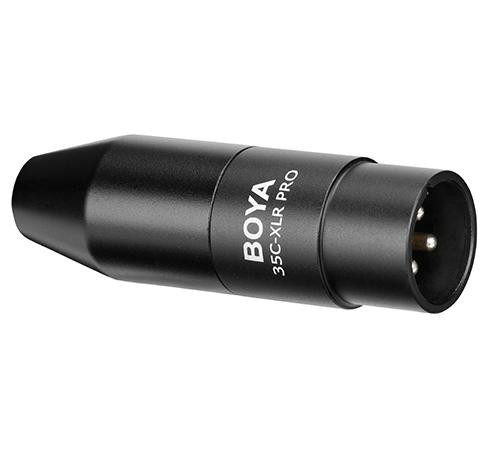 Конвертор BOYA 3.5mm TRS към XLR 35C-XLR Pro, 12-48V Phantom Power, черен - BOYA-35C-XLR-PRO - 2